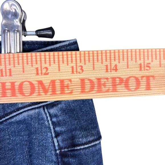 Free People We The Free CRVY Stretch High-Rise Lace-Up Flare Jeans Women’s Sz 27 - Picture 8 of 15